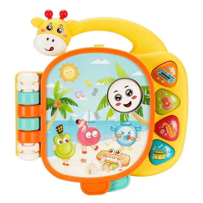 Sesli ve Işıklı Zürafa Figürlü Müzik Kitabı