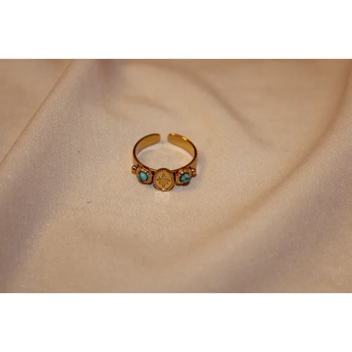 Shyla Ayarlanabilir Doğal Taş Görünümlü Minimal Yüzük