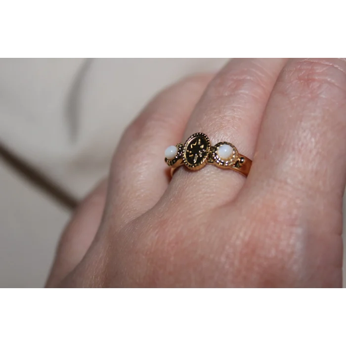 Shyla Ayarlanabilir Doğal Taş Görünümlü Minimal Yüzük