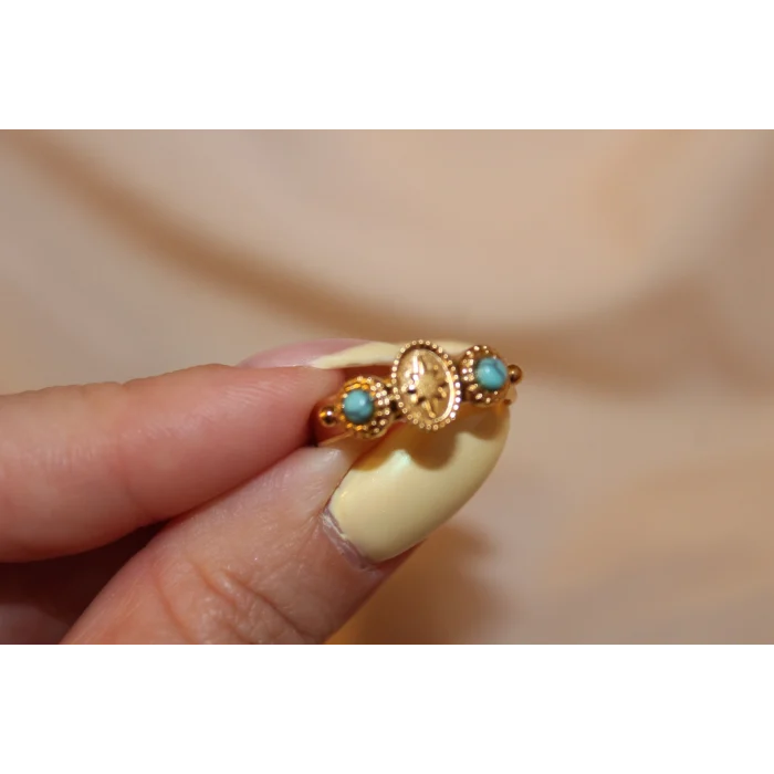 Shyla Ayarlanabilir Doğal Taş Görünümlü Minimal Yüzük