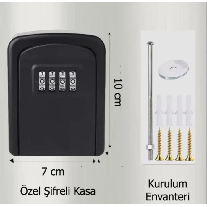 Şifreli Anahtar Ve Eşya Saklama Güvenlik Kasası