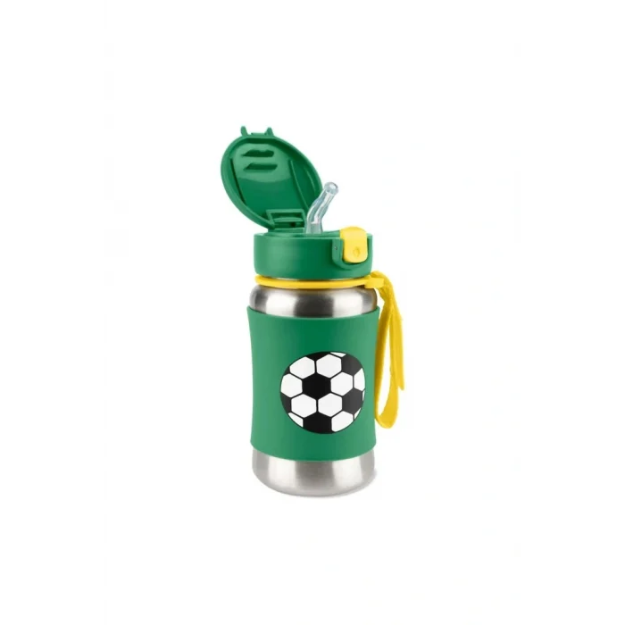 Skip Hop Zoo Pipetli Paslanmaz Çelik Suluk 350 ml Futbol