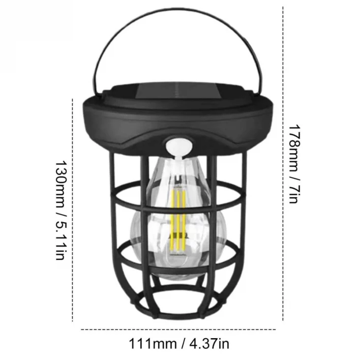 Solar Kamp Feneri – Güneş Enerjili, Otomatik Şarj Ve Gece Işığı, Taşınabilir Ve Asılabilir Led Dış Mekan Lamba