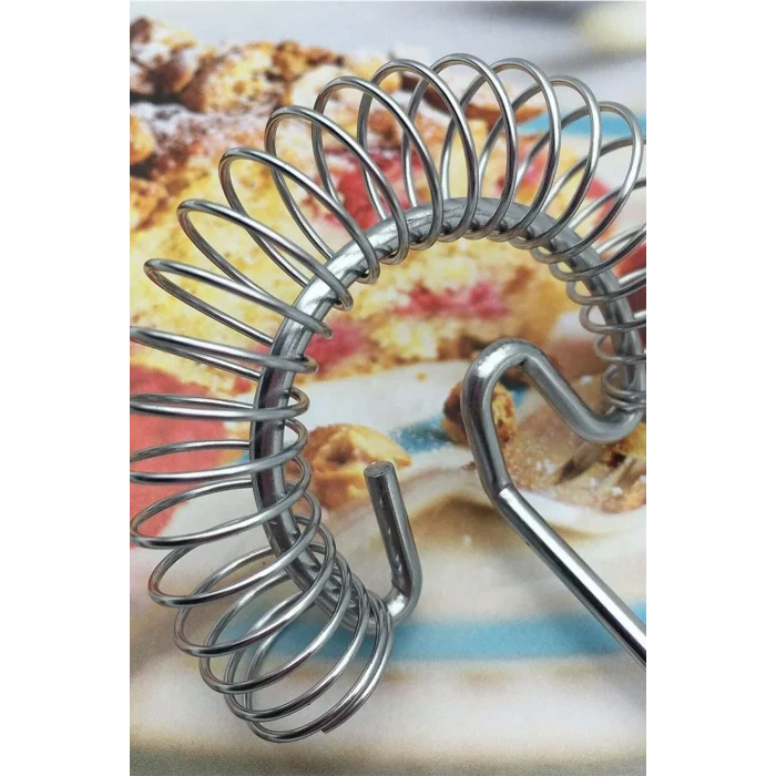 Spiral Yaylı Pratik Yumurta Çırpıcı Tel Karıştırıcı Süt Kahve Köpürtücü Servis Seti