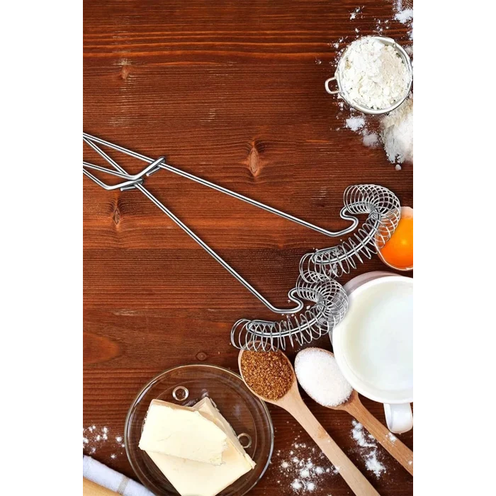 Spiral Yaylı Pratik Yumurta Çırpıcı Tel Karıştırıcı Süt Kahve Köpürtücü Servis Seti