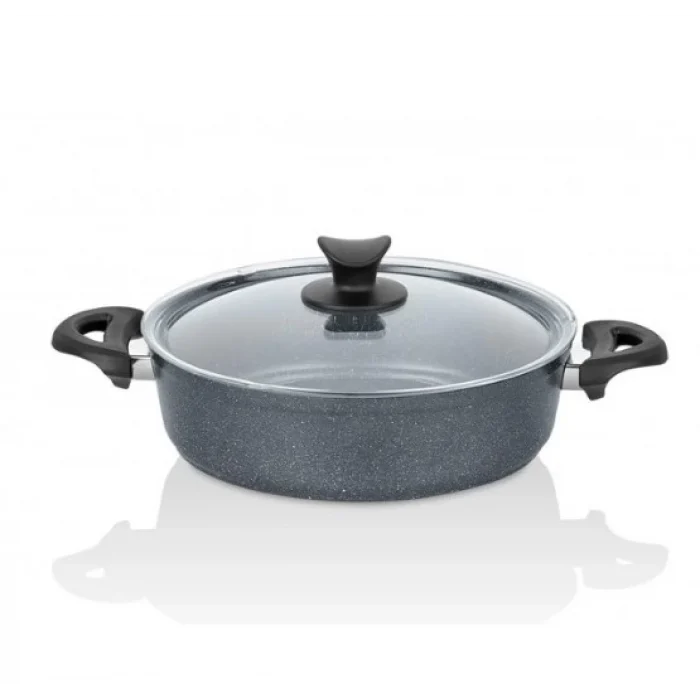 Taç Master Cook Granit Basık Tencere 26 Cm Uzay Grisi