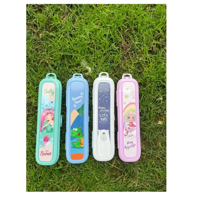 Turkuaz Multi Renkli Kapaklı Kalemlik Kutusu -çanta İçi Saklama - Diş Fırçası - Makyaj Fırçası Kutu