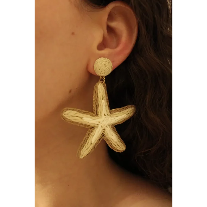 Shyla Bijuteri Hasır Yıldız Küpe