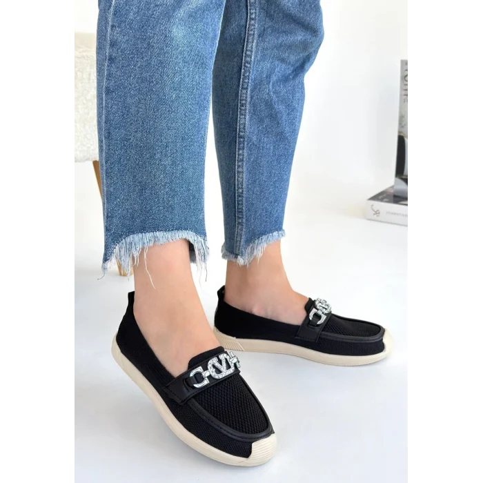 Wata Siyah Triko Babet Ayakkabı