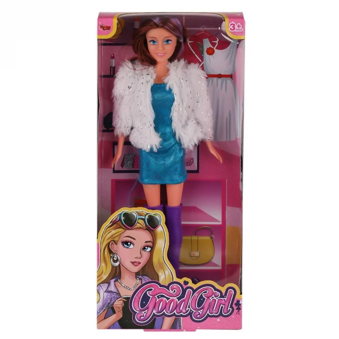 WG-66770 Parlak Elbiseli Ceketli Bebek 29 cm -Vardem