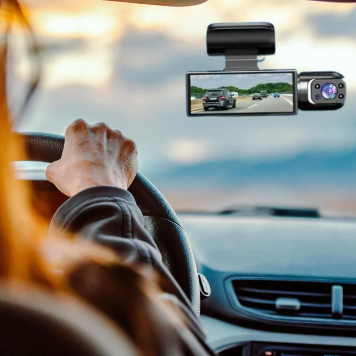 Wifi Destekli Araç İçi &amp; Dışı Çift Kameralı Dikiz Aynası Kamera