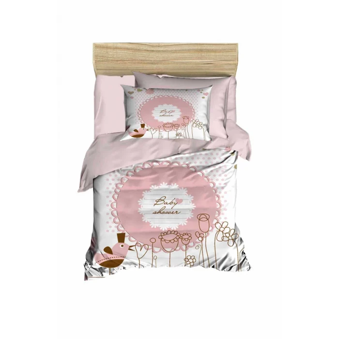 Yenidoğan Kız Bebek Nevresim Takımı &#37;100 Pamuklu  Baby Shower