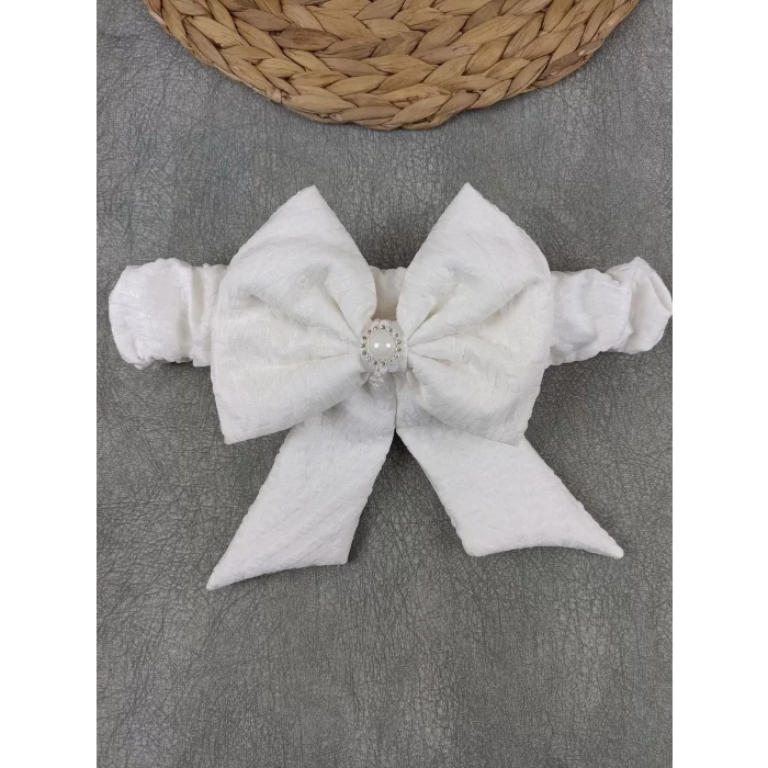 Luz&Pos Yenidoğan Kumru Plazma Taçlı Lüks Kundak Bebek Battaniyesi Ekru