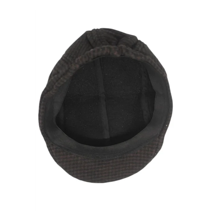 yoncatoptan Sonbahar ve Kış için Füme Desenli Kulaksız Kasket Şapka