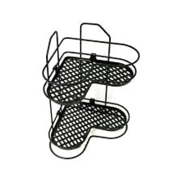 Zarif 2li Köşelk Siyah Beyaz Krom