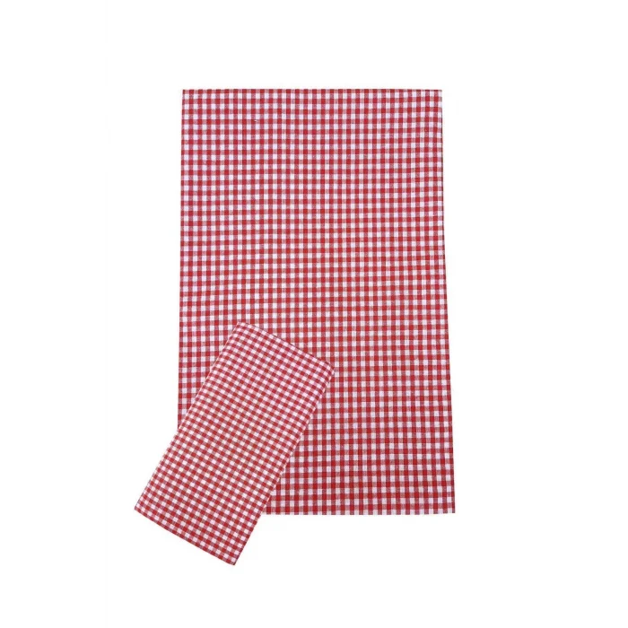 Zefir Desen Sofra Bezi Masa Örtüsü 170 x 170 Cm Kırmızı