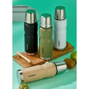 0.5lt Hunter Termos Paslanmaz Çelik - Sızdırmaz Kapak = Bardak