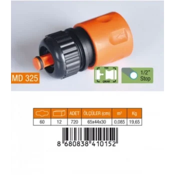 1/2 Hortum Bağlantı Adaptörü Stoplu