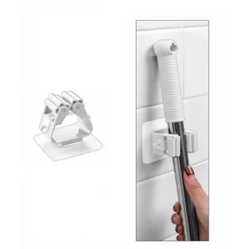 1 Adet Yapışkanlı Pratik Mop Tutucu Beyaz