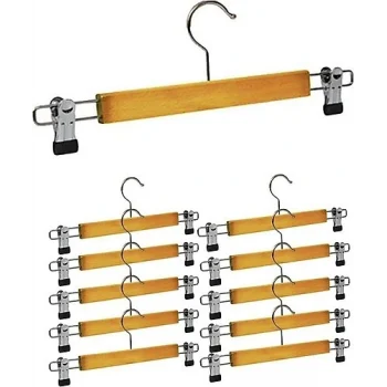 10 Adet Ahşap Metal Uçlu Pantolon Ve Etek Askısı