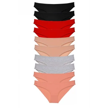 10 adet Süper Eko Set Likralı Kadın Slip Külot 501