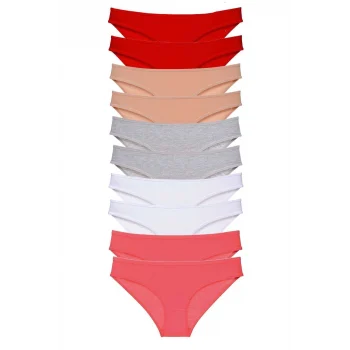 10 adet Süper Eko Set Likralı Kadın Slip Külot 507