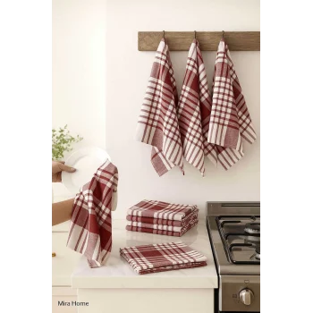 10 lu Lüks Bulaşık Kurulama Bezi ve Mutfak Peçetesi 50x70 Cm Daily Bordo