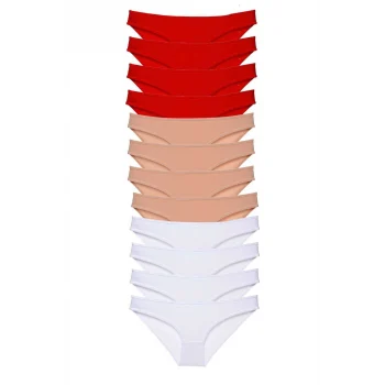 12 adet Süper Eko Set Likralı Kadın Slip Külot 508