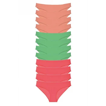 12 adet Süper Eko Set Likralı Kadın Slip Külot 509