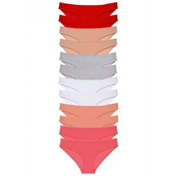 12 adet Süper Eko Set Likralı Kadın Slip Külot Set 5