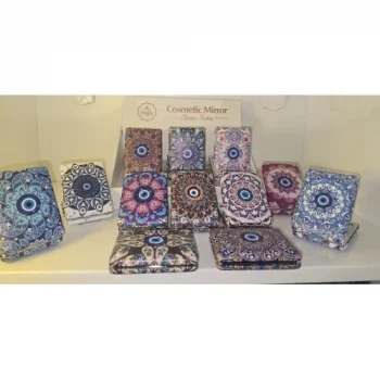 12li Büyüteçli Dikdörtgen Cep Aynası Seti