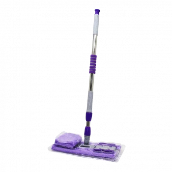 130cm Saplı 360° Döner Saplı Palet Mop - M.fiber Paspas Yedek Bezli Duvar Silme Mop