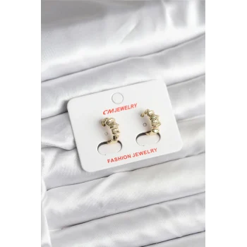 14K Gold Renk Kaplama CM Kadın Küpe