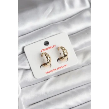 14K Gold Renk Kaplama CM Kadın Küpe