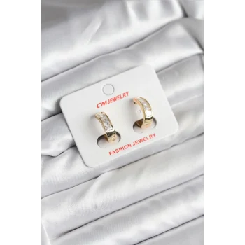 14K Gold Renk Kaplama CM Kadın Küpe