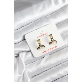 14K Gold Renk Kaplama CM Kadın Küpe