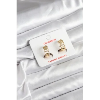 14K Gold Renk Kaplama Samanyolu Model CM Kadın Küpe