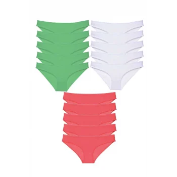 15 adet Süper Eko Set Likralı Kadın Slip Külot 538