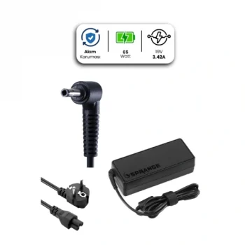 19V 3.42A 4.0 * 1.35mm 65W CASPER İçin Laptop Adaptör