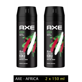 2 Adet Axe Africa Erkek Deodorant Sprey 150 ml