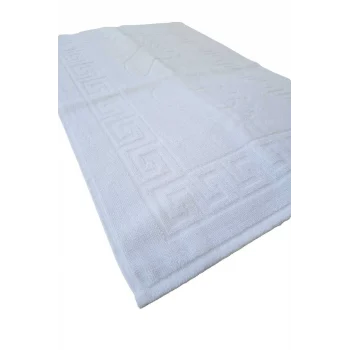 2 li Ayak İzli Banyo Paspas 100 Pamuklu Ayak Havlusu 50x70 Cm