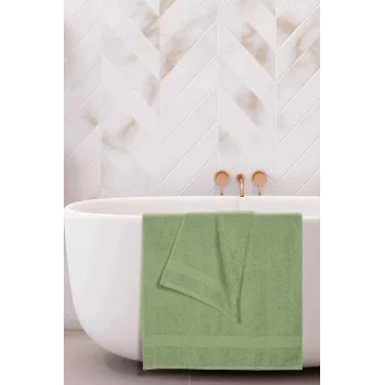 2 li Banyo Havlu Takımı &#37;100 Pamuklu Dry Yeşil