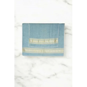 2 Parça Elysium Premium Banyo Havlu Seti  %100 Pamuk 70x140 Cm Yeşil