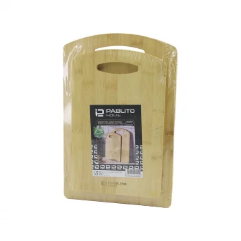 2pcs Set  Ahşap Bambu Kesim Panosu - Kesme Tahtası  18x28x1cm--22x32x1cm