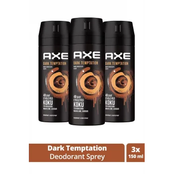 3 Adet Axe Dark Temptatıon Bay Parfüm Kofre 150 ml