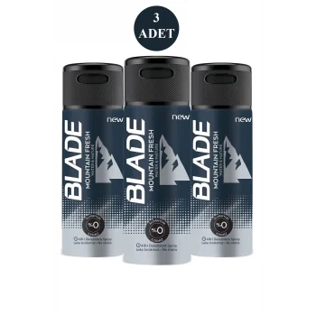 3 Adet Mountain Fresh Erkek Deodorant 150ml Leke Bırakmaz