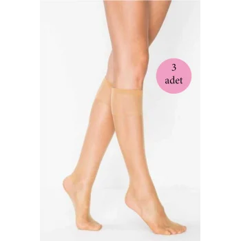 3 Adet Süper Ince 15 den Mat Pantolon Çorabı Ten