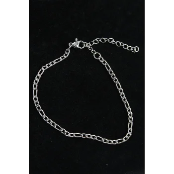 316L Çelik Figaro Model Gümüş Renk Erkek Bileklik