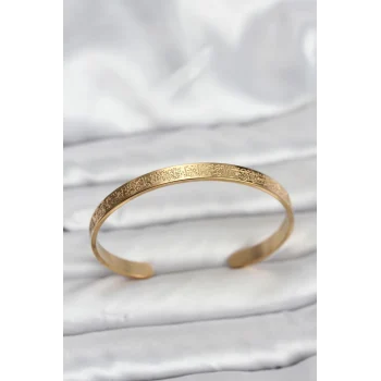 316L Çelik Gold Renk Ayetel Kürsi Yazılı Bileklik