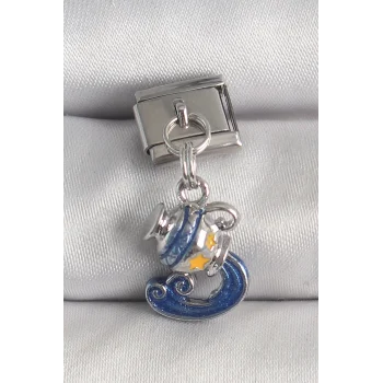 316L Çelik Gümüş Renk Sallantı Kova Burç Model Nomination Charm